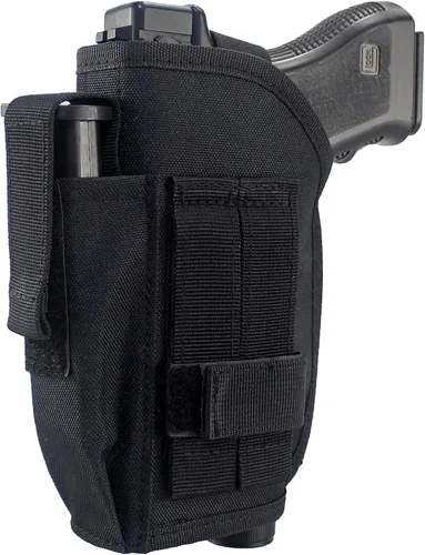 Vista 2 de Depring - Funda táctica para cinturón con bolsa Mag para pistolas con accesorio de luz o láser, universal para uso fuera de la funda de cintura