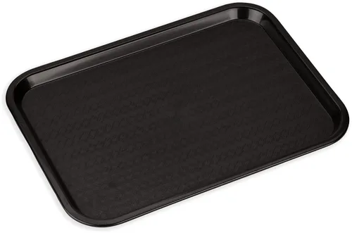 Vista 2 de Carlisle FoodService Products CFS CT121603 Cafe Bandeja de plástico estándar para cafetería/comida rápida, certificado NSF, libre de BPA, 16 Negro