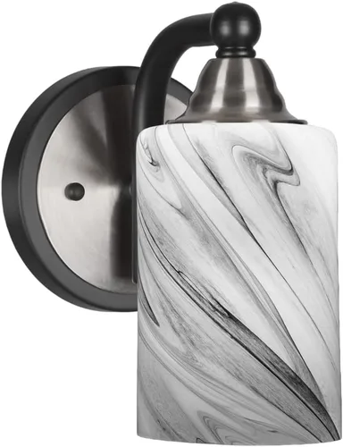 Vista 3 de Toltec Lighting Paramount - Aplique de pared de 1 luz, lámpara de pared para interiores, regulable, compatible con LED de base media, acabado