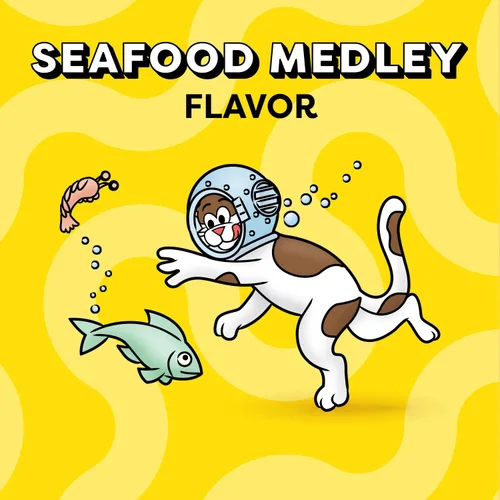 Vista 5 de Temptations Classic Crunchy and Soft Cat Treats, Seafood Medley Flavor, bolsa de 3 onzas (paquete de 12)
