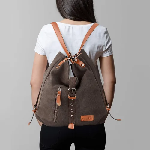 Vista 7 de SHANGRI-LA - Bolso de mano para mujer, estilo informal, para escuela, mochila convertible.
