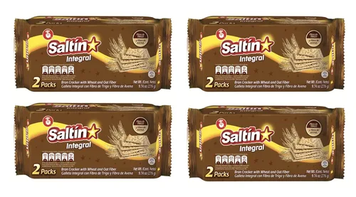 Galletas de trigo Saltin Noel | Granos y semillas | Deliciosas y saludables | 9.73 onzas (paquete de 4)