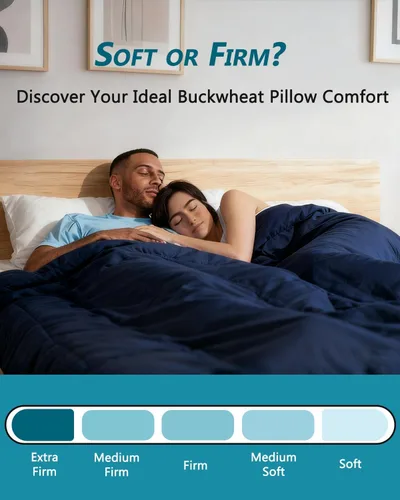 Vista 7 de Almohada Cervical Cilíndrica de Trigo Sarraceno para Dormir, 15.7" x 5.9" Relleno de Cáscaras de Trigo Sarraceno, Almohada Triangular para Apoyo