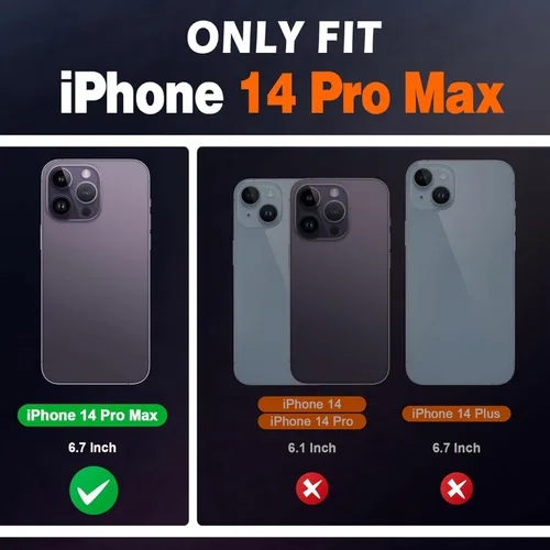 Vista 2 de SHIELDON Funda para iPhone 14 Pro Max 5G de 6.7 pulgadas, funda de cuero genuino tipo cartera con tapa con bloqueo RFID, ranuras para tarjetas, Negro