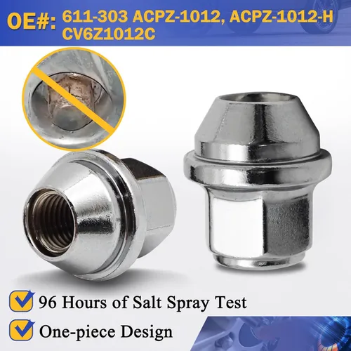 Vista 6 de 20 PIEZAS M12*1.5 Tuerca de rueda - 3/4" 19mm Hex 32mm Longitud - Tuerca de rueda estilo de fábrica cromada para Ford Focus Escape Fusion Fiesta