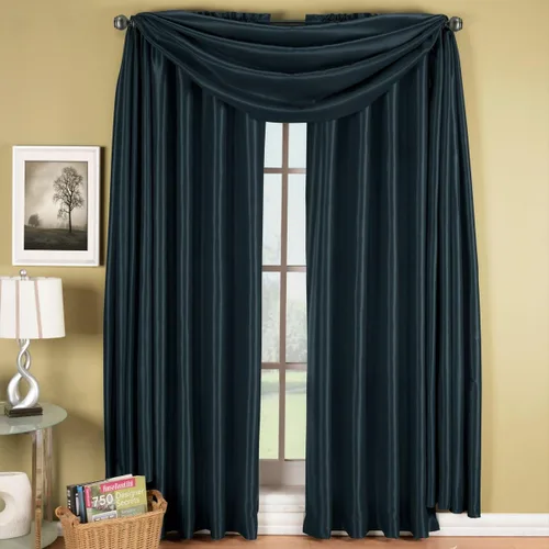 Vista 15 de Royal Hotel Bedding Soho - Cenefa con festón negro, patrón sólido de 35 x 30 pulgadas
