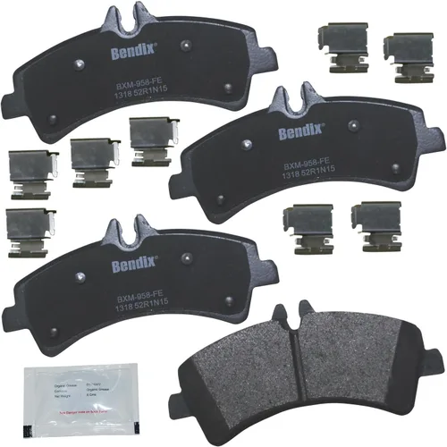 Vista 226 de Pastillas de Freno Traseras Cerámicas Bendix Priority1 CFC1510 para INFINITI QX56 2013-2011, QX80 2024-2014, Nissan Armada 2023-2017