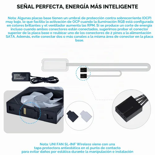 Vista 5 de Lian Li Ventilador UNI SL-Infinity inalámbrico 120-negro-12SLIN1W1B