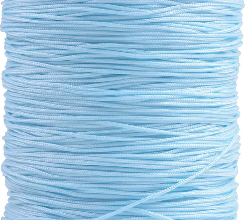 Vista 119 de KONMAY 1 rollo de cuerda de nailon de 150 yardas, trenzado de 0.016 in de nailon Shamballa Macramé/cordón de cuentas, cordón de nudo chino, cuerda