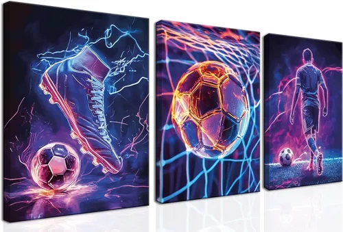 Vista 14 de BGFCE Arte de Lienzo de Pared para Gaming, Pinturas de Arte de Controlador de Juego con Salpicaduras de Tinta de Color, Pósteres para Estética