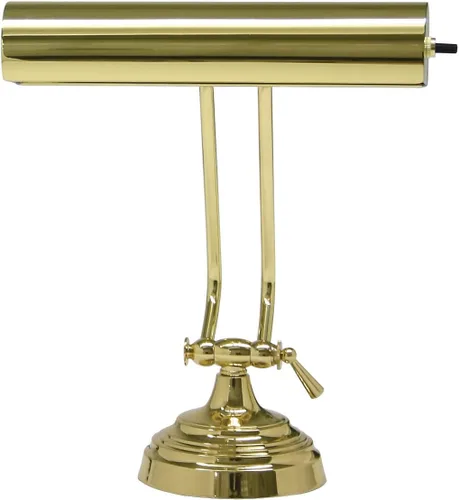 House Of Troy AP10-21-61 Advent Collection - Lámpara portátil ajustable de 10-1/2 pulgadas para piano/escritorio, latón pulido