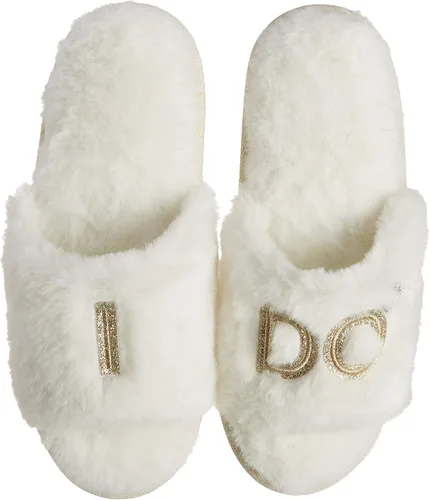 Vista 7 de Dearfoams womens Giftable I Do & I Do Crew Bride Slippers for Weddings and Bachelorette Party