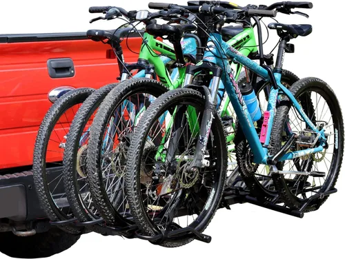 Vista 11 de Young - Portabicicletas plegable para 2 bicicletas con capacidad de 80 libras, plataforma para montaje con enganche, adecuado para autos, SUV