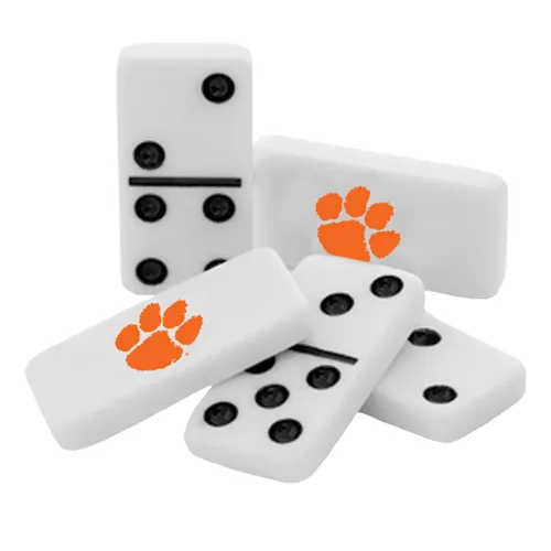 Vista 4 de MasterPieces Juego de dominó de 28 piezas con licencia oficial de la NCAA Clemson Tigers para adultos