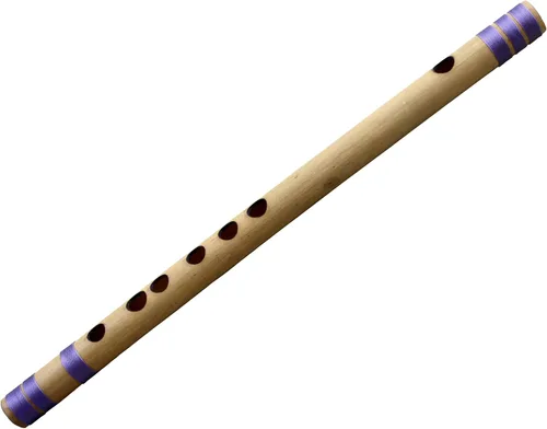 Vista 6 de Flauta de bambú profesional indio bansuri (una melodía) transversal 12 pulgadas instrumento musical de viento de madera