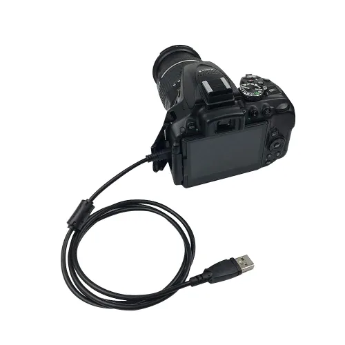 Vista 6 de Sqrmekoko Cable de transferencia de datos de interfaz USB compatible con Nikon Digital SLR D3300 D750 D5300 D7200 D3200, Coolpix L340 L32 A10