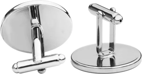 Vista 8 de 1994 Italy 20 Lire BU Uncirculated Coin Silver Plated Cufflinks NEW - Oak Branch