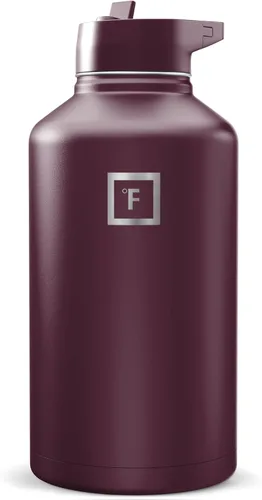 Vista 12 de IRON °FLASK Frasco de hidratación para acampar y senderismo con boquilla, botella de agua deportiva de acero inoxidable aislada de boca ancha, Aurora