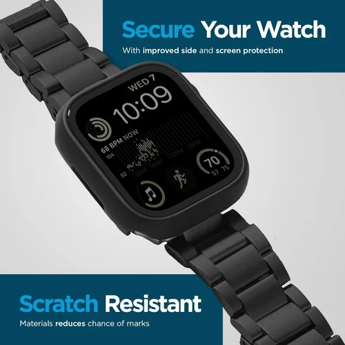 Vista 4 de Case-Mate Funda para Apple Watch Series 6 5 4 con protector de pantalla de vidrio templado integrado [1.732 pulgadas] vidrio templado 9H ultra