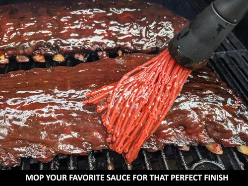 Vista 7 de Parrilla para ahumar barbacoa, kit profesional de jeringa para inyectar carne para fumar con funda, guantes antideslizantes resistentes al calor