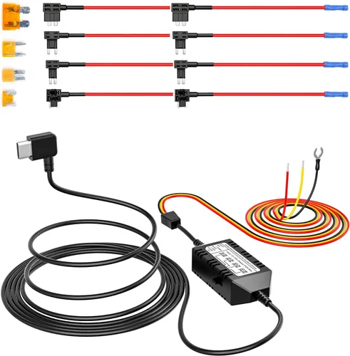 Vista 9 de Cable de conexión directa VIOFO HK4 Acc, Cable USB-C de conexión directa para serie A329/serie A229/A119Mini2/A139Pro/WM1/T130 Dash Cam, Protección