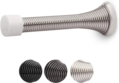 Vista 9 de HOMOTEK - Paquete de 30 tapones de puerta con parachoques de goma de 3-1/8 pulgadas, resorte flexible, resistente para puerta, parachoques de puerta