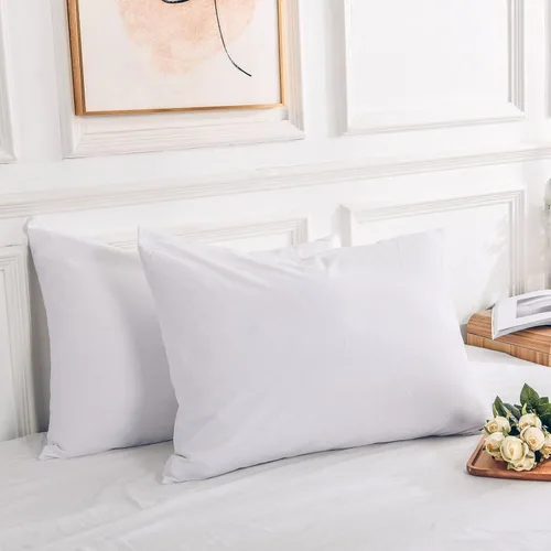 Vista 12 de NEXHOME PRO Juego de 2 fundas de almohada estándar 100% algodón orgánico, cierre de sobre, tacto de lino texturizado natural, suave y duradero Gris