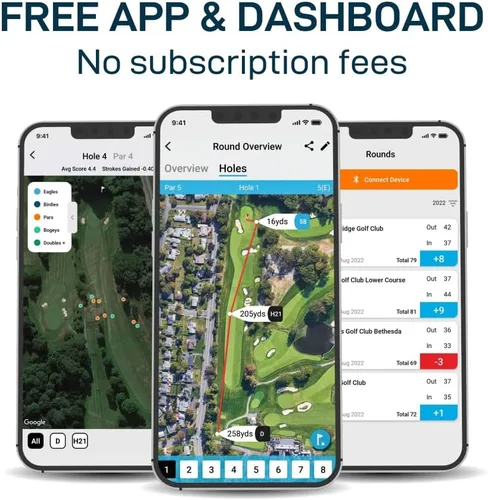 Vista 7 de Shot Scope V5 Reloj GPS, seguimiento de disparos, 36k+ cursos precargados, mapas de curso completo, sin suscripción (negro)