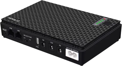 Vista 2 de Mini UPS DC 10400mAh batería de reserva y protector de sobretensiones Fuente de alimentación ininterrumpida para router módem USB Mini UPS 5V/9V/12V