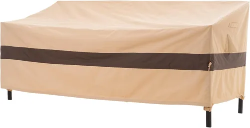 Vista 12 de WJ-X3 Funda para sofá biplaza de 2 plazas, impermeable, resistente a los rayos UV y al viento, 58 x 40 x 35 pulgadas, beige