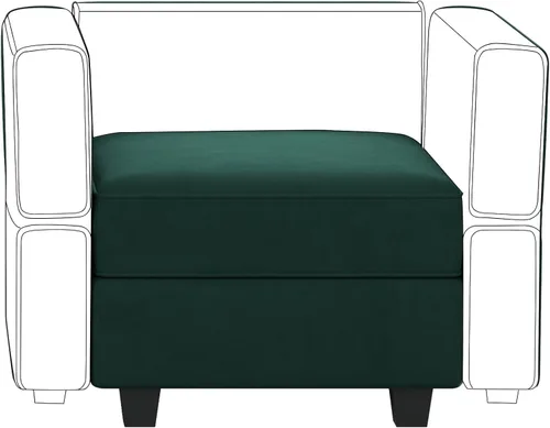 Vista 66 de Belffin Sofá modular Módulo medio con almacenamiento Accent Silla sin brazos para sofá modular seccional terciopelo negro