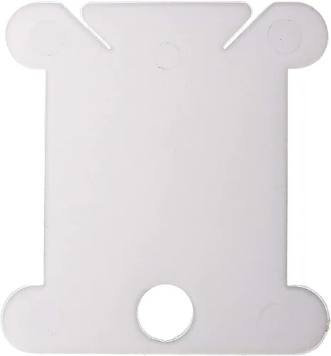 Vista 5 de Darice Bobinas de hilo de plástico blanco – Mantén el hilo organizado y sin enredar – Envuelve y almacena hilo de hilo dental, punta de aguja e hilo