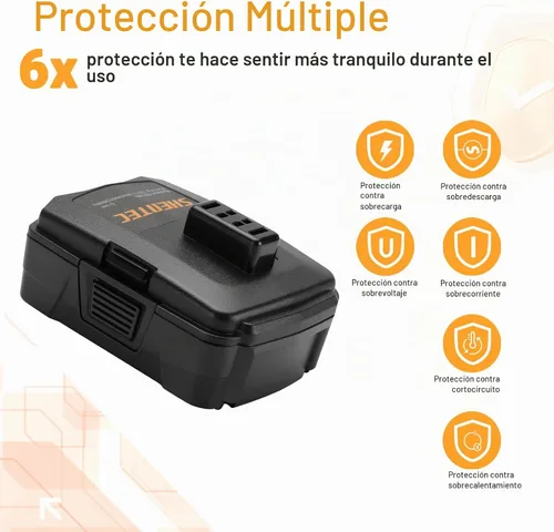 Vista 5 de Shentec Paquete de 2 baterías de 3.0Ah 12V compatibles con RYOBI CB120L