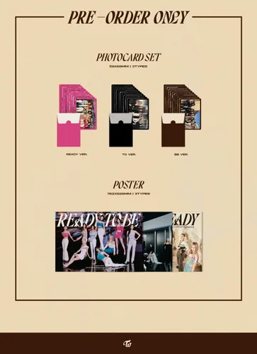 Vista 5 de TWICE - LISTO PARA SER (12º Mini álbum) CD+Beneficio de Pre-Orden+Póster Plegado (BE ver.)