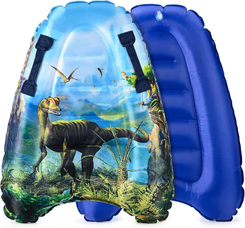 Vista 10 de Tabla de Surf Corporal Inflable con Asas, Colchoneta de Ayuda de Tabla de Surf Flotante Ligera para Natación para Aprender a Nadar, Juguete Acuático