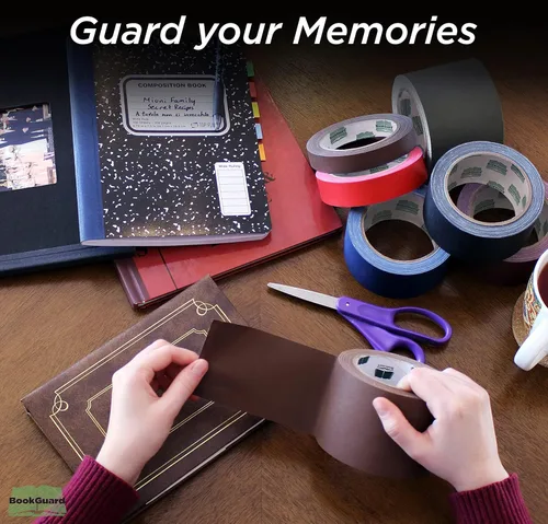 Vista 6 de BookGuard Cinta de Tela Premium para Reparación de Encuadernación de 1 pulgada, 15 Yardas por Rollo, Marrón