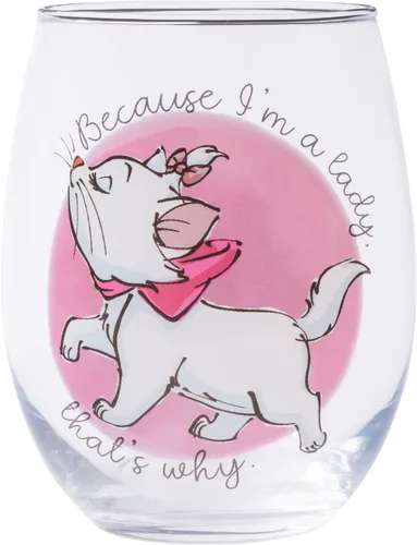 Vista 24 de Silver Buffalo Friends Doodle Logo - Copa de vino sin tallo, 20 onzas