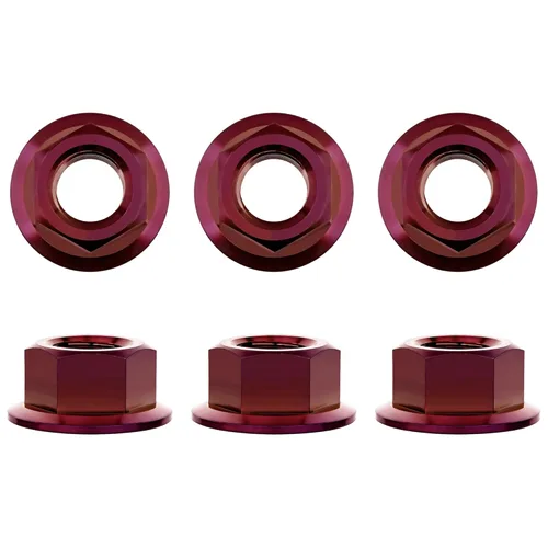 Vista 27 de Titanium DIN6923 M5 M6 M8 M10 M12 M14 M16 - Juego de 6 tuercas hexagonales (paso M5, 0.031 in, negro)