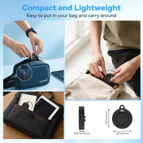 Vista 6 de Cargador de reloj Garmin USB C, compatible con Garmin vivoactive 6 5 4, Fenix 8 7 6 5, Forerunner 55 165 265 965 970 570, Instinct 3 2 1, Venu 4 3s