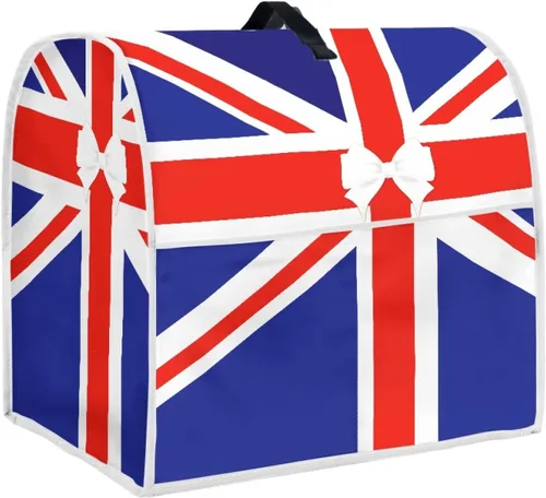 Vista 13 de Veniyate Cubierta de mezclador de ayuda de cocina con estampado de mariposas azules, a prueba de polvo, con bolsillos de almacenamiento