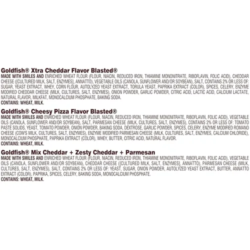 Vista 47 de Goldfish Galletas de Queso Cheddar, Galletas de Snack Horneadas, Paquetes de Snack de 1 onza para Llevar, Caja de 20