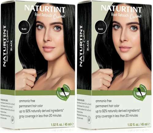 Vista 10 de Naturtint Black Root Retouch Crème - Tinte permanente para el cabello, sin amoníaco, gris oculto, sin aroma artificial, 1.52 onzas líquidas Negro