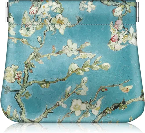 Vista 12 de Fintie - Monedero a presión, de cuero PU, monedero para cambio para mujer, Hibisco floreciente., Moda