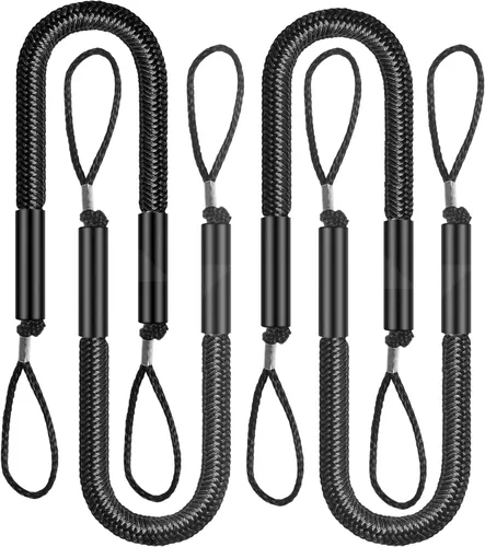 Vista 10 de Cuerda de amarre elástica para barcos, kayak, moto acuática, pontón, canoa, lancha motora, azul (4X)