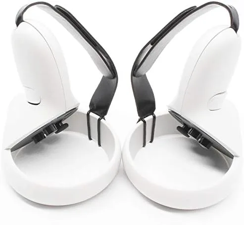 Vista 3 de TNE Knuckle Straps with Wrist Straps & Thumbstick Covers for Oculus Quest 2 VR Anti-Drop Hand Grip Accessories for Quest 2 Gaming Headset Touch