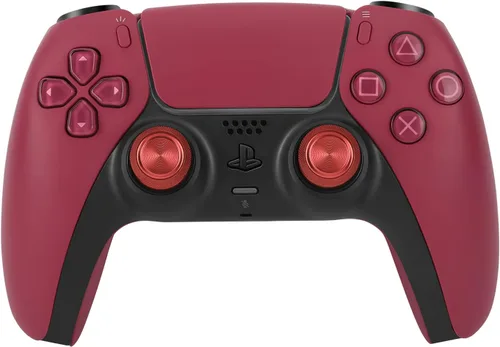 Vista 5 de TOMSIN Kit de repuesto de palillos de metal para controlador PS5 Accesorios de aluminio compatibles con controlador Dualsense (rojo)