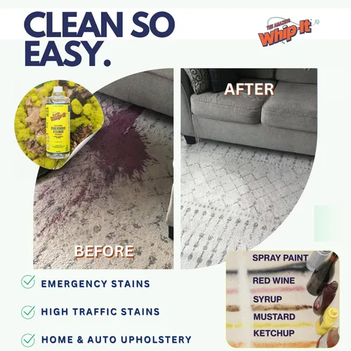 Vista 3 de Kit de removedor de manchas y concentrado Whip-It, 2 concentrados de 32 oz y 1 removedor de manchas en aerosol Pro de 32 oz, produce 64 botellas