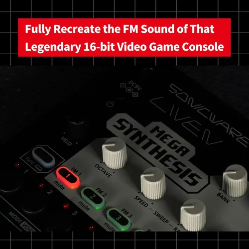 Vista 4 de Sonicware Liven MEGA SÍNTESIS [Compositor de Música de Juegos Retro] Recrea Completamente el Sonido Legendario de Esa Consola de Video Juegos de 16