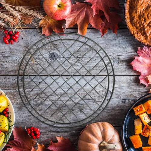 Vista 5 de Veemoon Cesta ovalada de alambre de metal: 2 cestas de alimentos reutilizables para servir recipientes decorativos para sándwich para almacenamiento