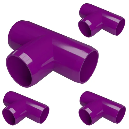 Vista 13 de FORMUFIT F001TEE-BK-4 - Adaptador de PVC de grado para muebles de 1 pulgada, fabricado en Estados Unidos, resistente a los rayos UV, a prueba